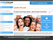 Tablet Screenshot of learnitalianguide.com